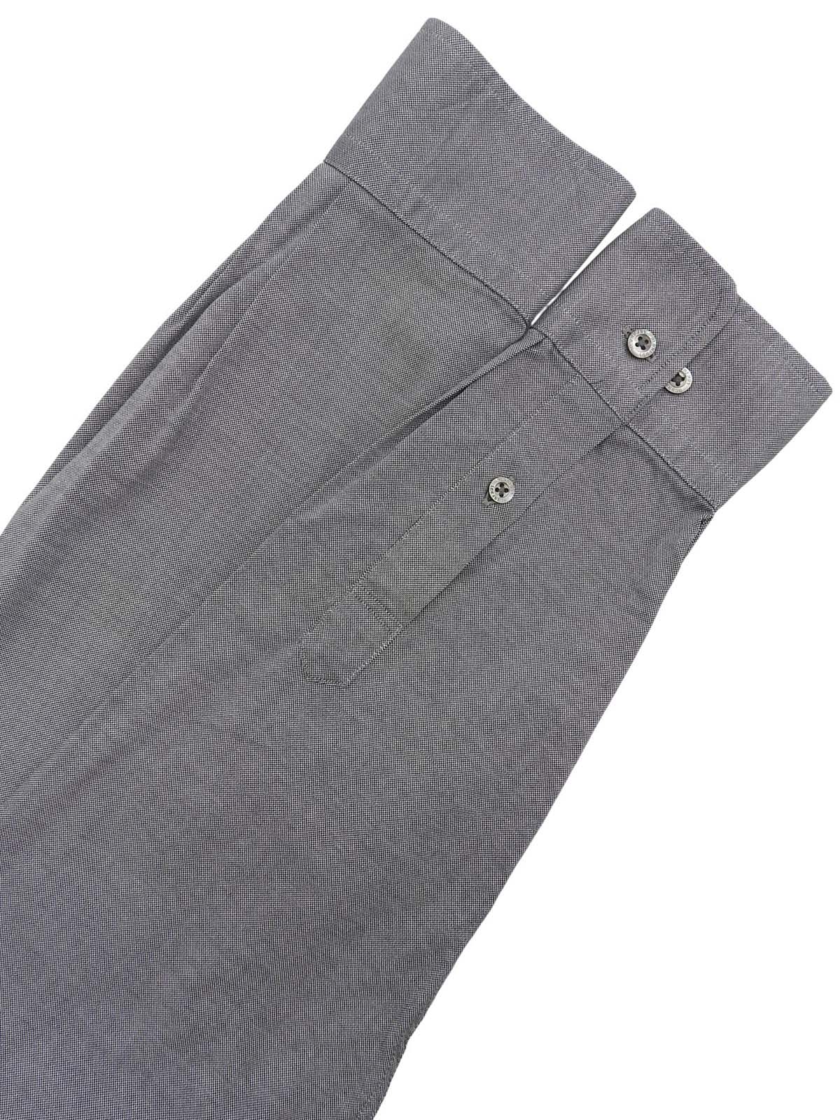 Logo embroidered long sleeve shirt in grey