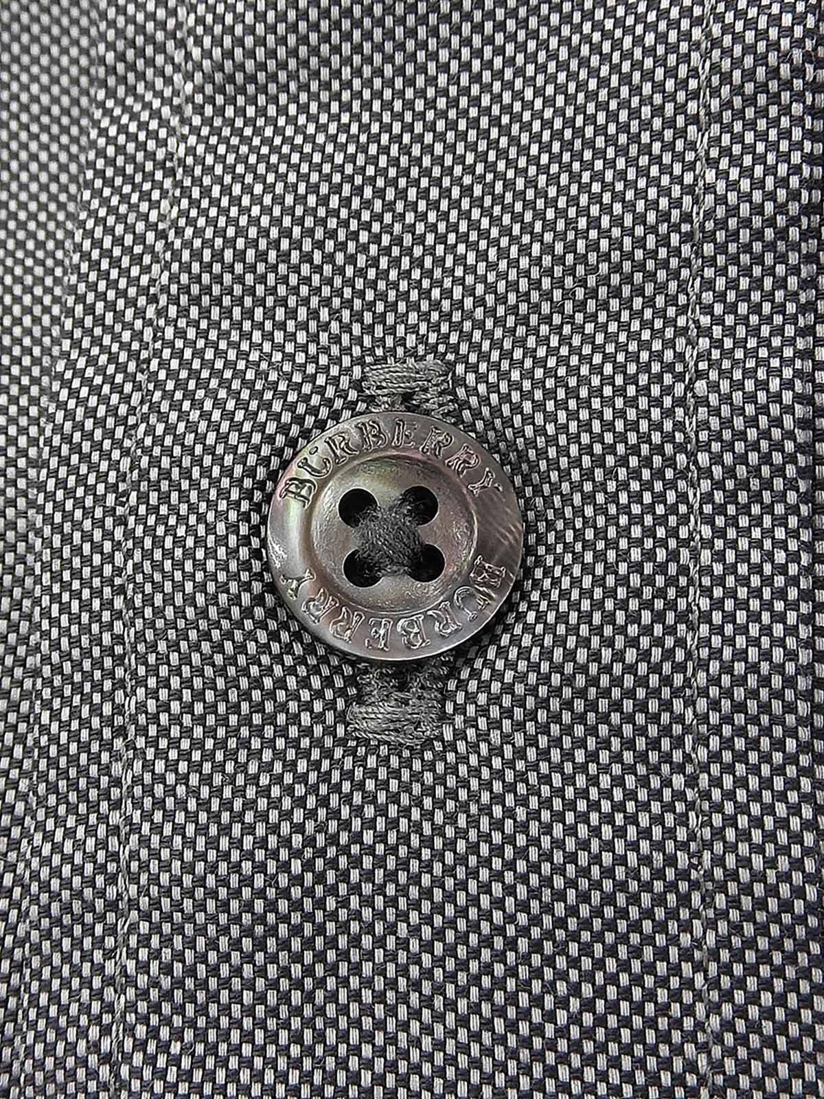 Logo embroidered long sleeve shirt in grey