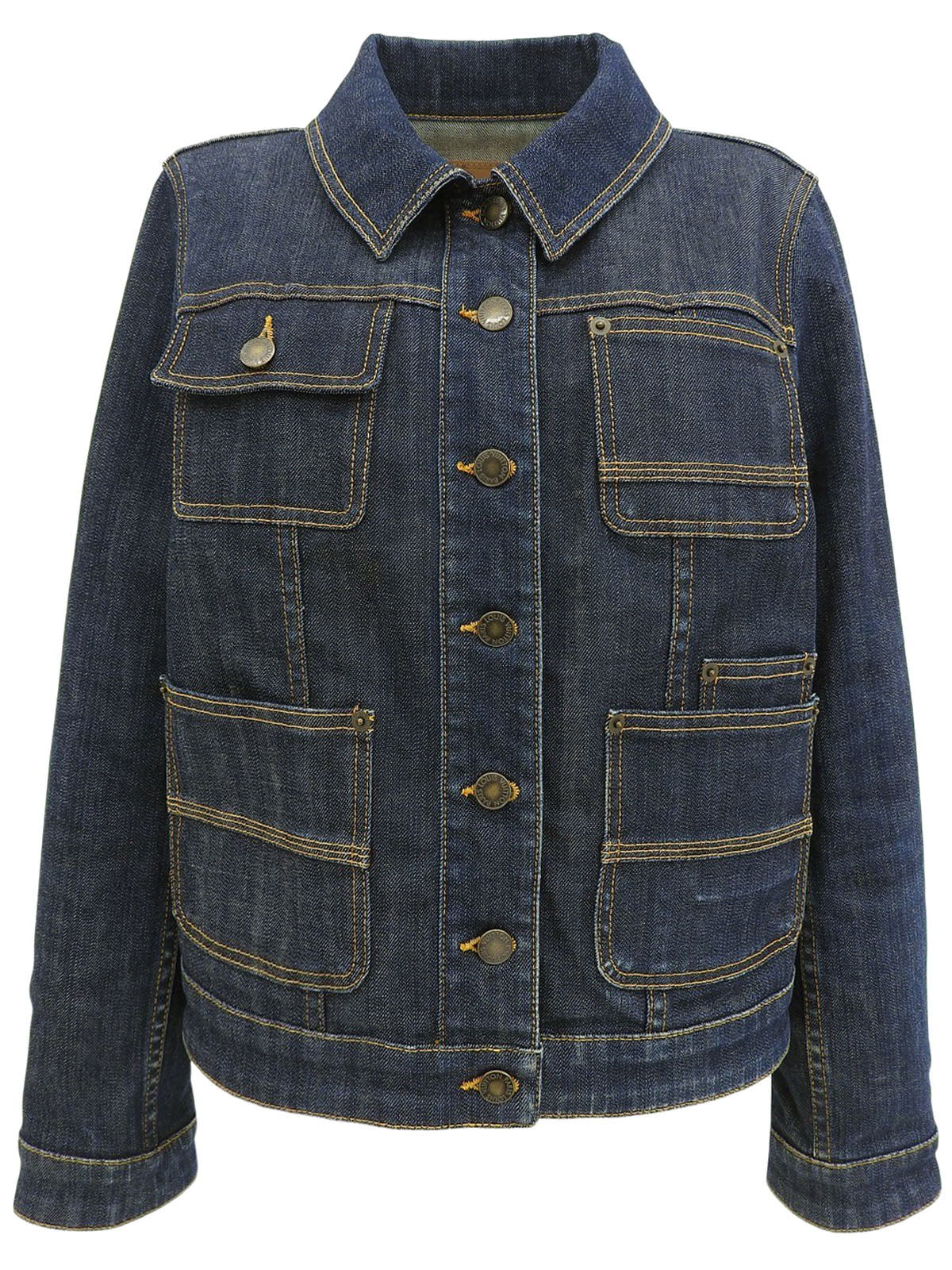Denim logo button jacket in indigo