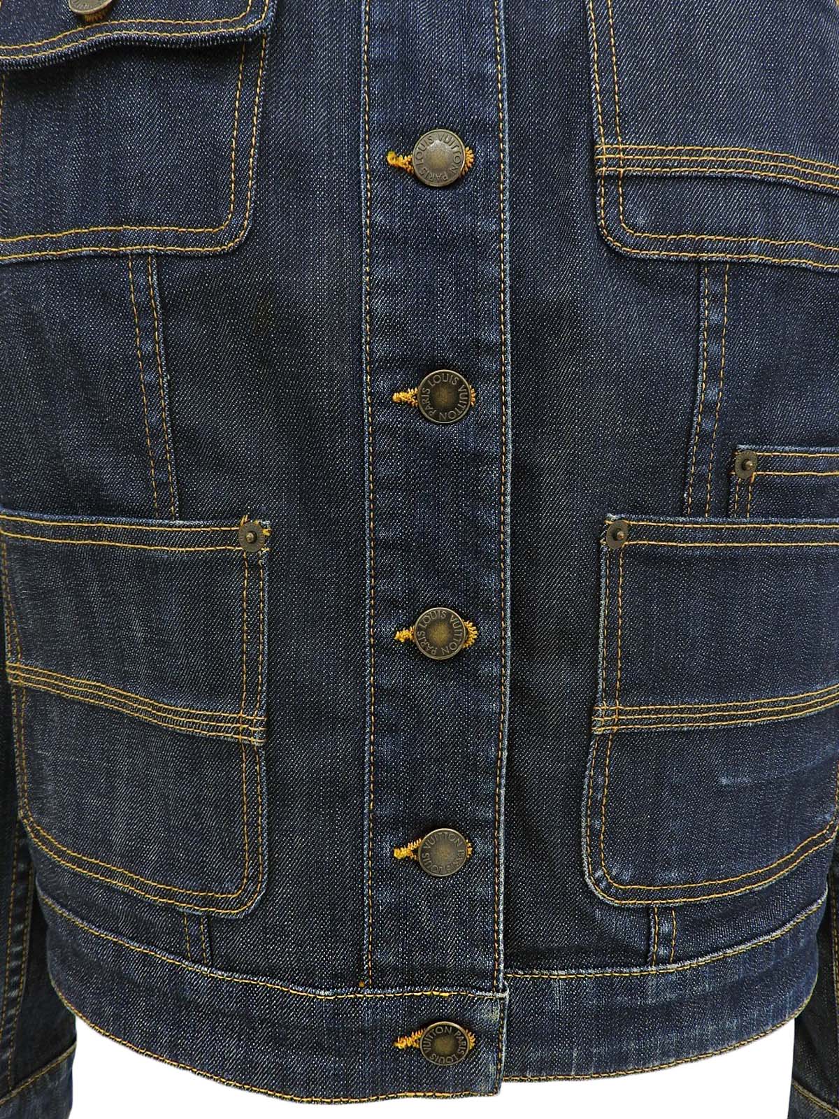 Denim logo button jacket in indigo