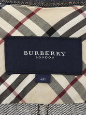 デニムロゴボタンチェックスリーブジャケット インディゴ/マルチ