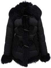 シープファーダッフルコート ブラック