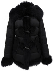 Sheep Fur Duffle Coat #40 Black
