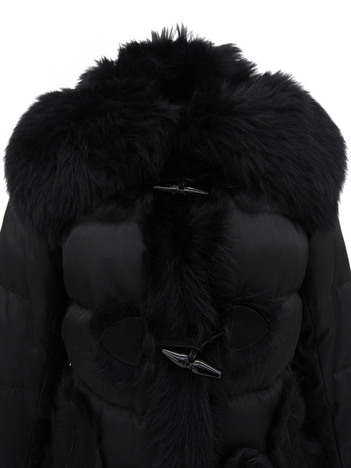 シープファーダッフルコート ブラック