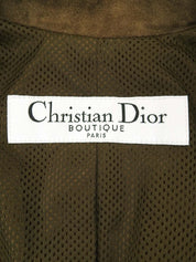 卡其色麂皮系带夹克