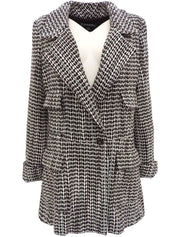 2001年製 ツイードCCマークボタンジャケット ブラウン/マルチ