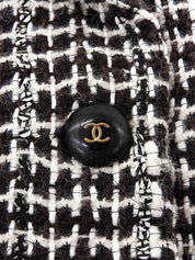 2001年製 ツイードCCマークボタンジャケット ブラウン/マルチ