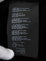 黑色羊毛貂毛领大衣