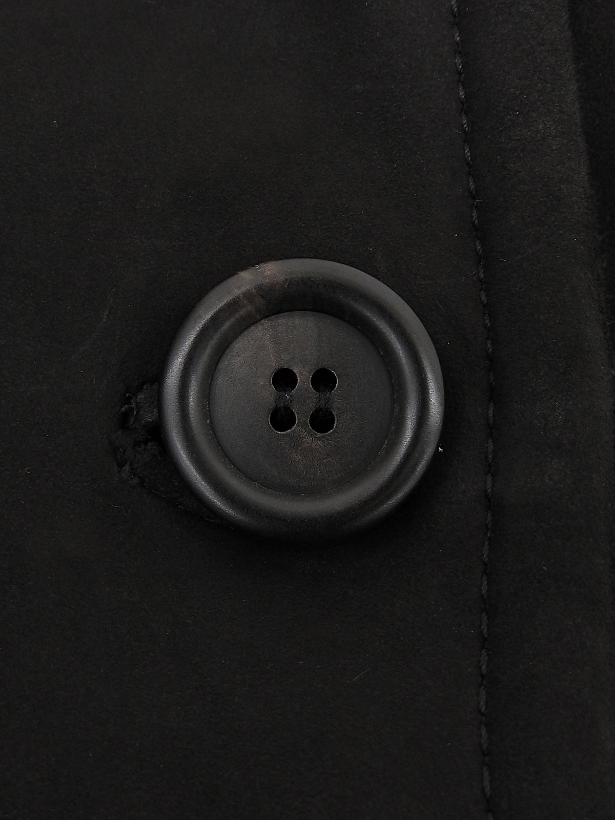 黑色羊毛貂毛领大衣