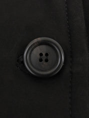 黑色羊毛貂毛领大衣