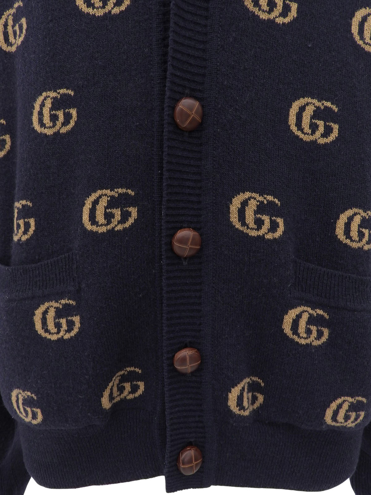 GG Pattern Cardigan Navy/Beige