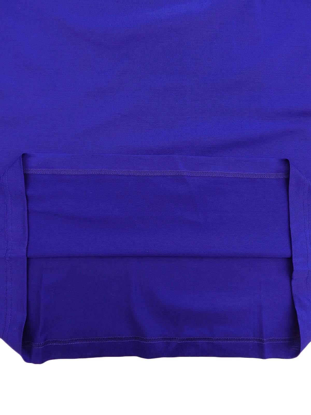 Elephant logo embroidered short sleeve T-shirt in blue