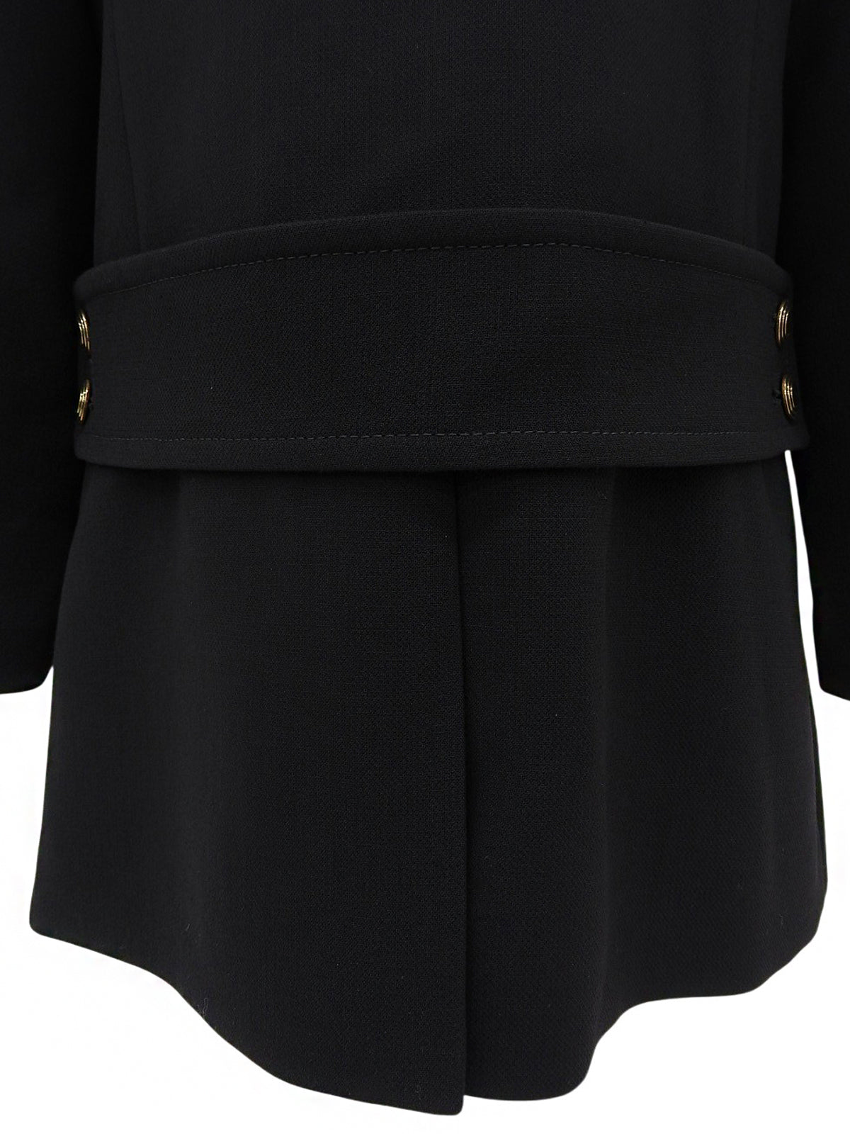 Logo Button Double-Breasted Jacket in Black