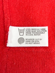 红色/金色羊绒logo纽扣开衫