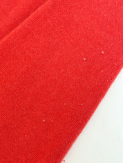 红色/金色羊绒logo纽扣开衫