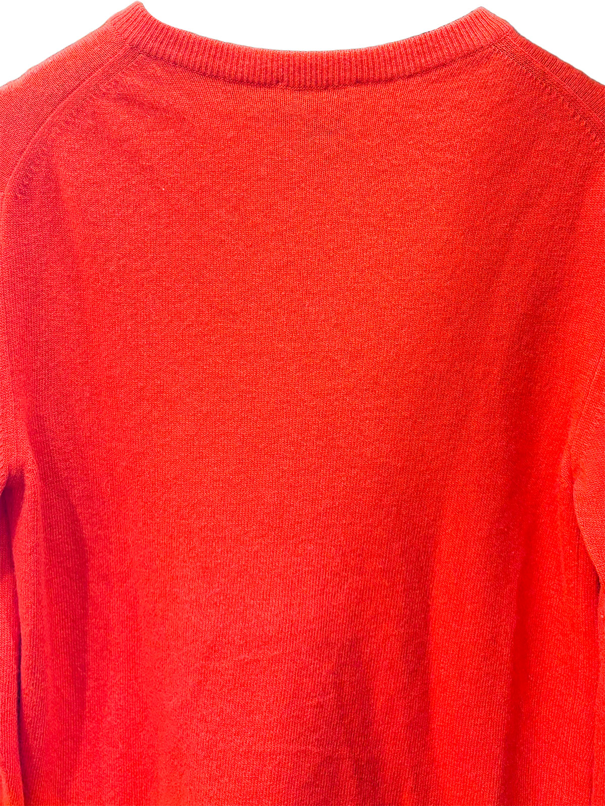 Cashmere logo button cardigan in red/gold