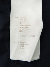 海军蓝字母图案裤子