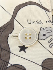 シルクマルチモチーフベスト ライトベージュ/マルチ