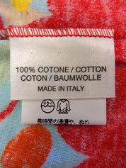 Les Folies De Ciel Pattern Short Sleeve T-Shirt in Red/Multi