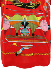 Les Folies De Ciel Pattern Short Sleeve T-Shirt in Red/Multi