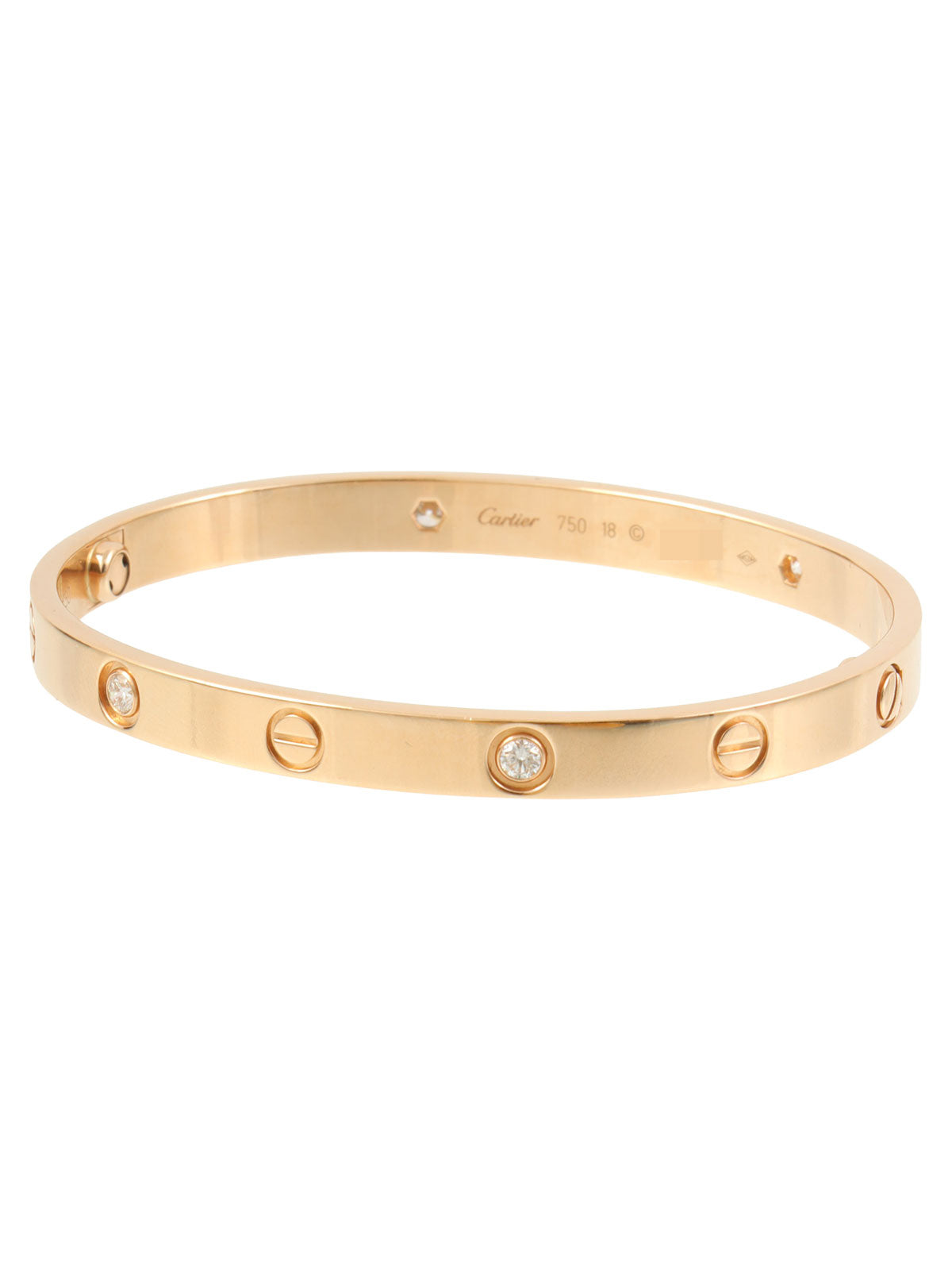 18K Diamond Love Bracelet in Pink Gold