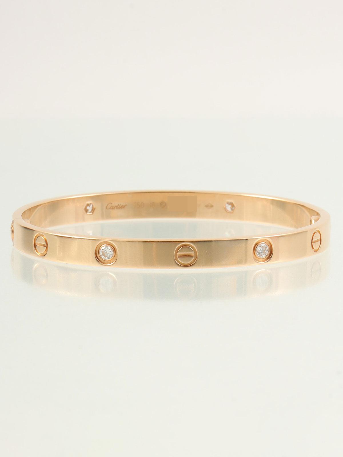 18K Diamond Love Bracelet in Pink Gold