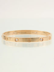 18K Diamond Love Bracelet in Pink Gold