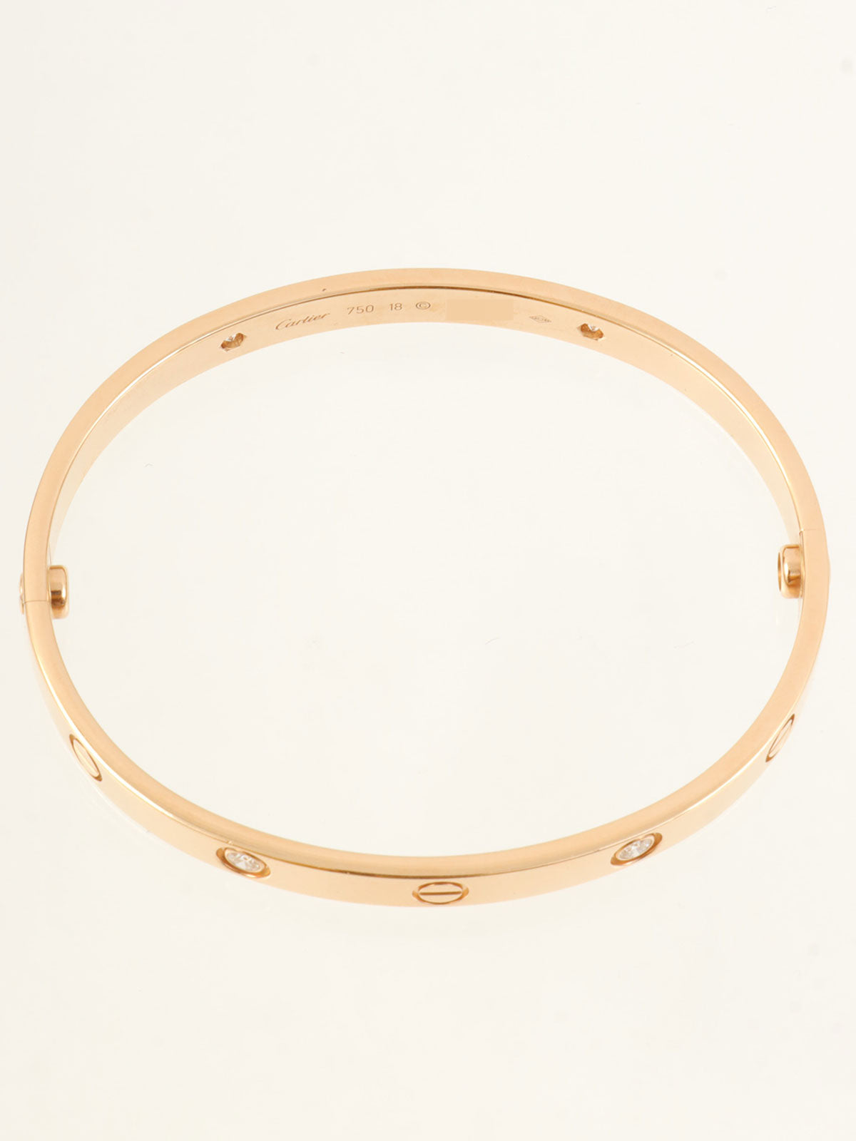 18Kダイヤモンドラブブレスレット ピンクゴールド