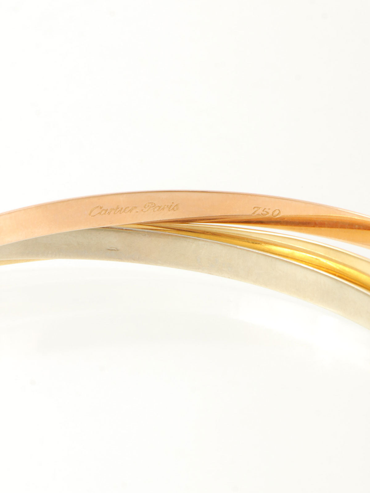 18K黄金三位一体手镯，可选黄金、玫瑰金或白金