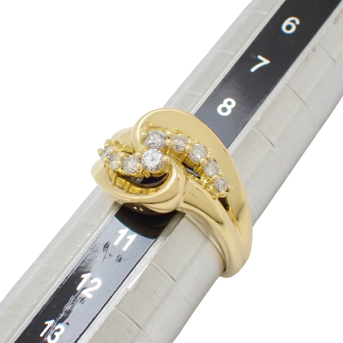 18K Design Diamond Ring Gold #59.5