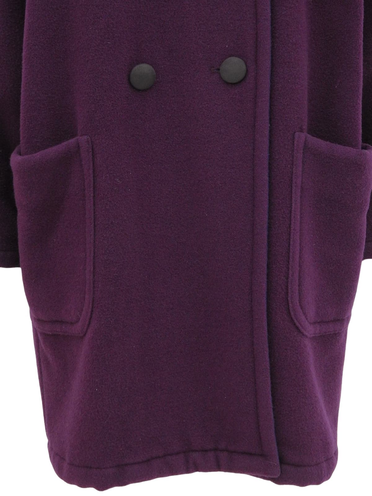 Purple wool suede button coat