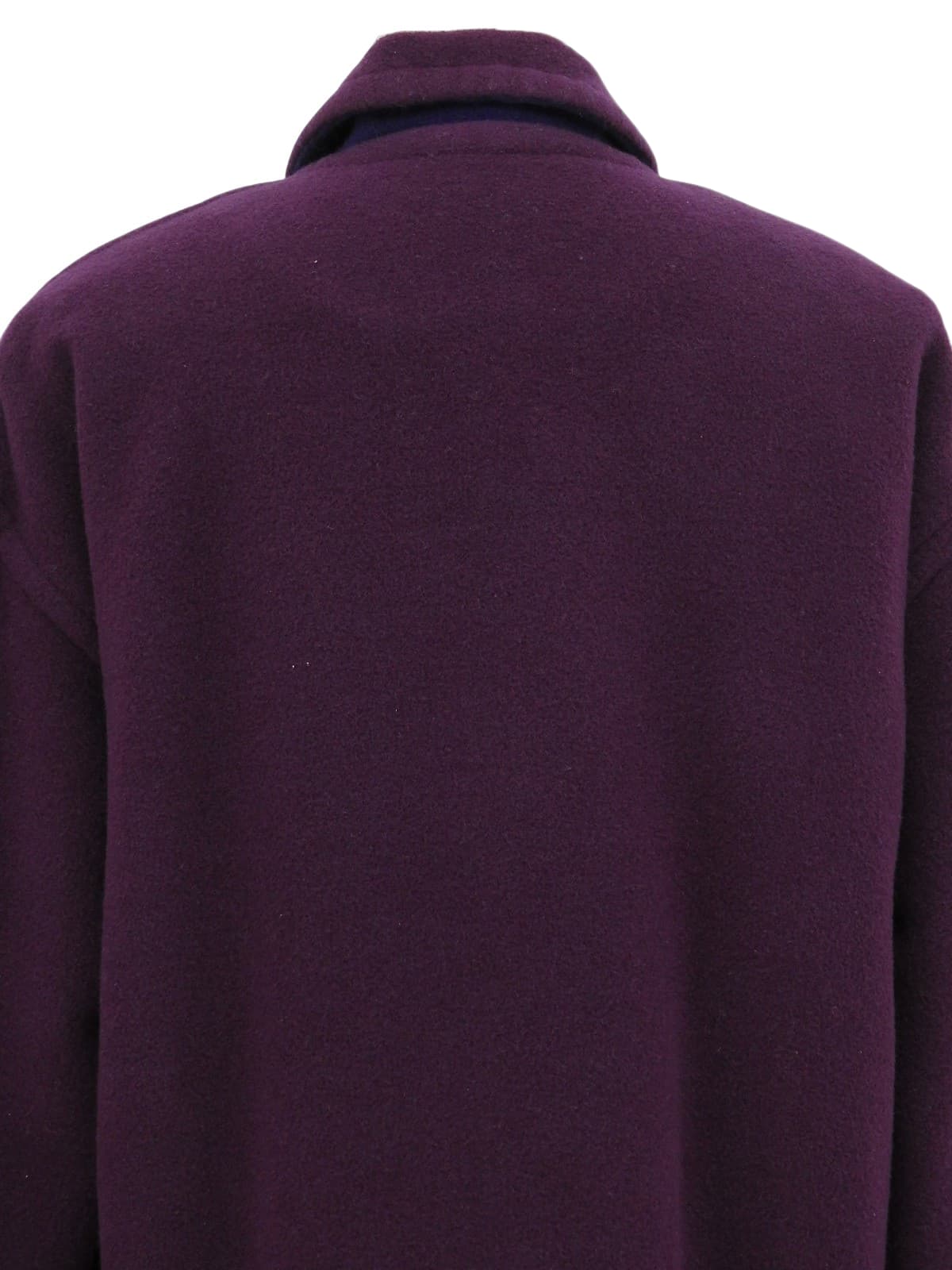 Purple wool suede button coat