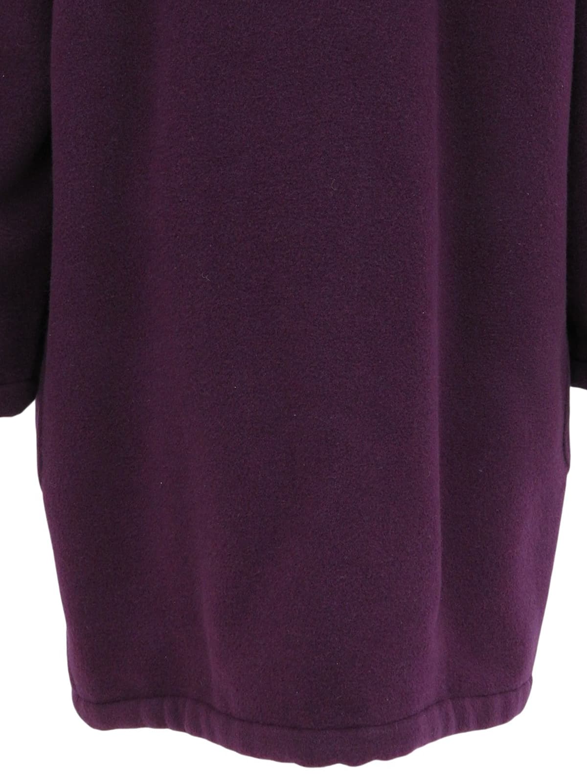 Purple wool suede button coat