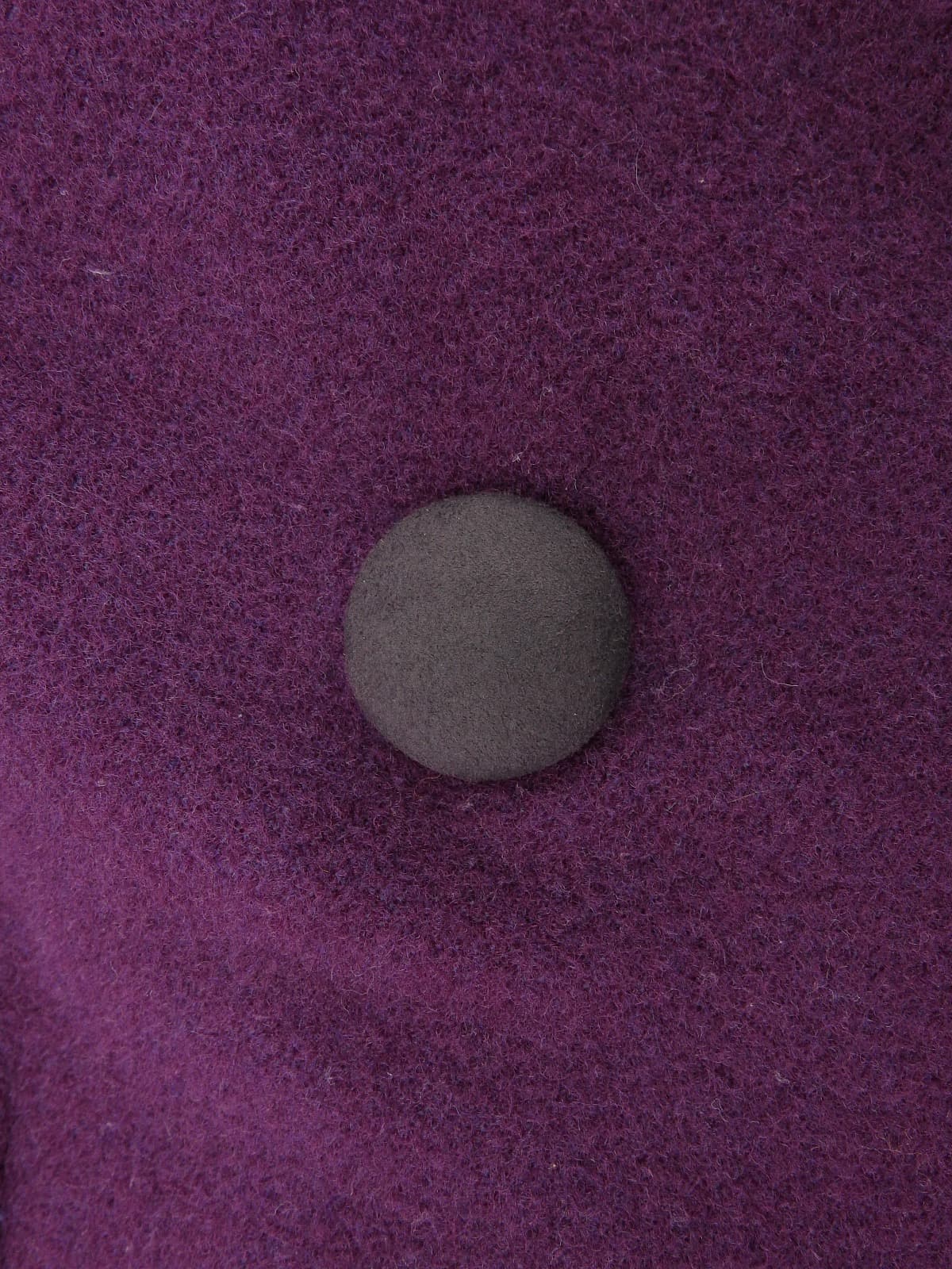 Purple wool suede button coat