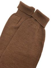 アーガイルパターンロゴワッペンニットトップス ブラウン