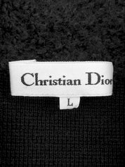 Logo Button Knitted Jacket #L Black