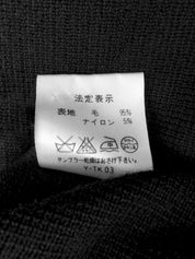 Logo Button Knitted Jacket #L Black
