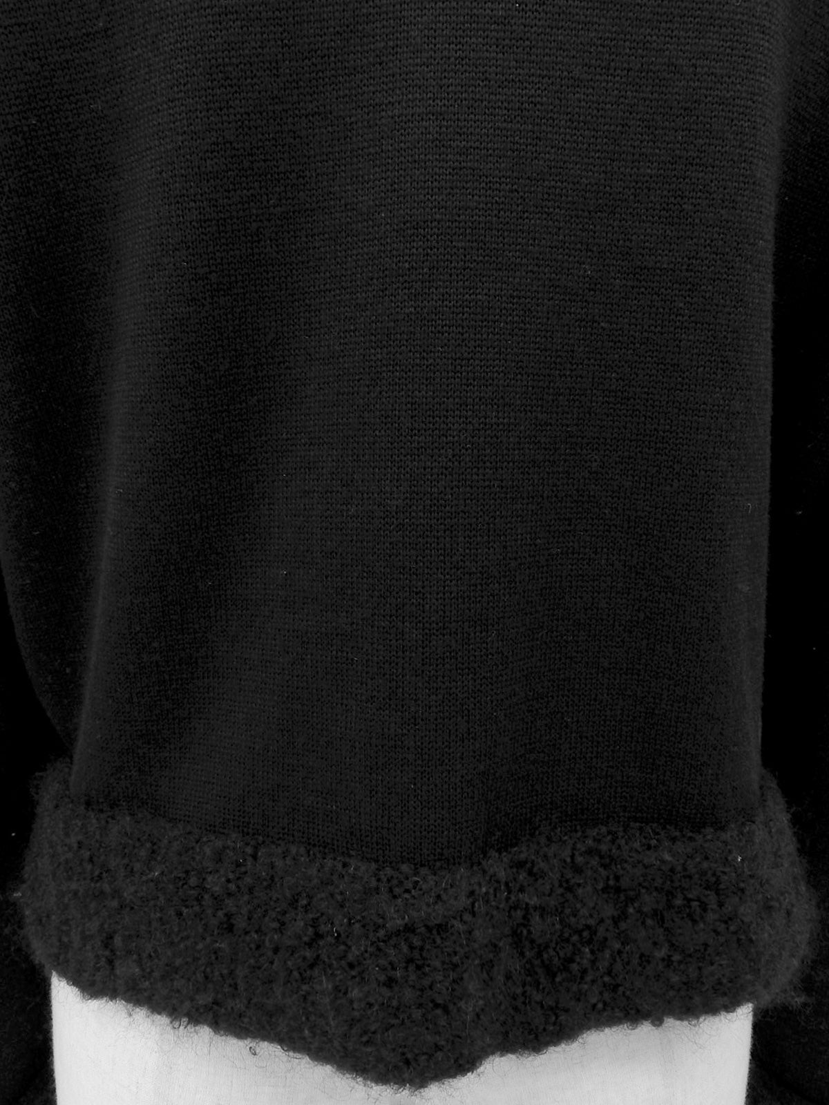 Logo Button Knitted Jacket #L Black