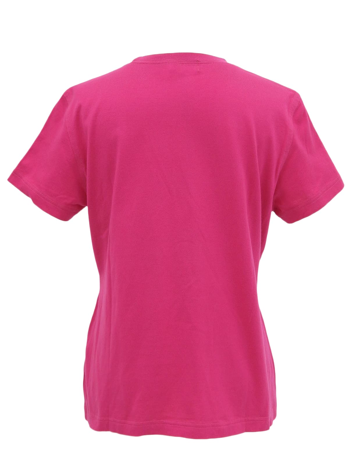 コットンロゴプリント半袖トップス フューシャピンク
