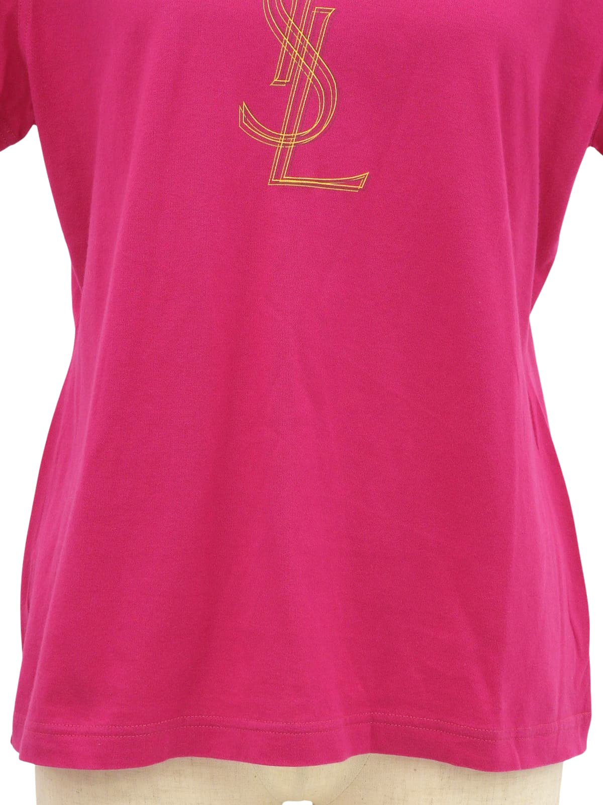 コットンロゴプリント半袖トップス フューシャピンク