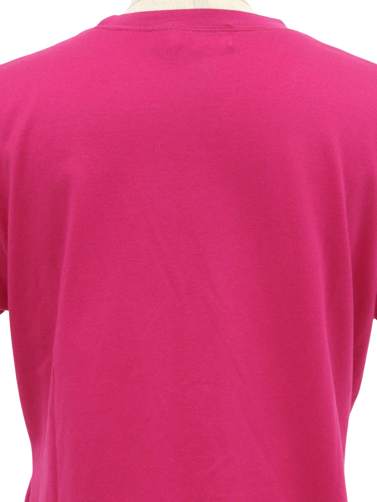 コットンロゴプリント半袖トップス フューシャピンク