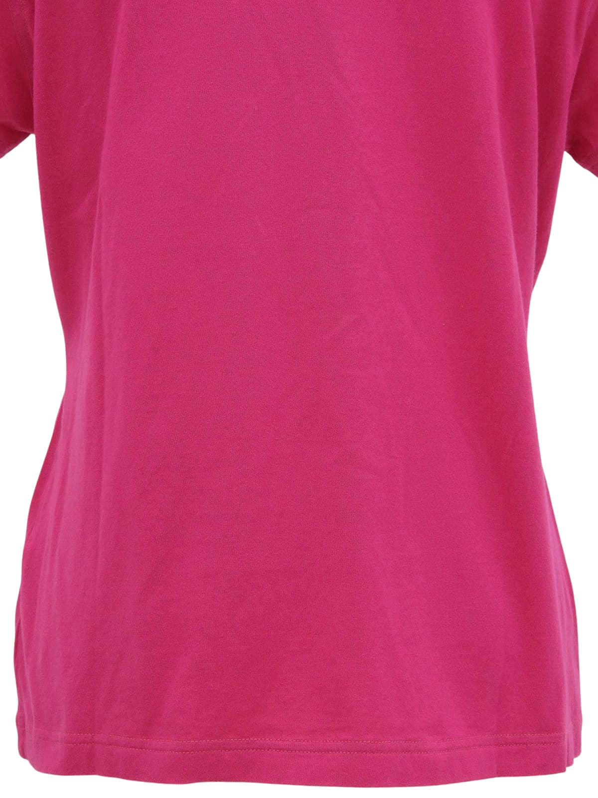 コットンロゴプリント半袖トップス フューシャピンク