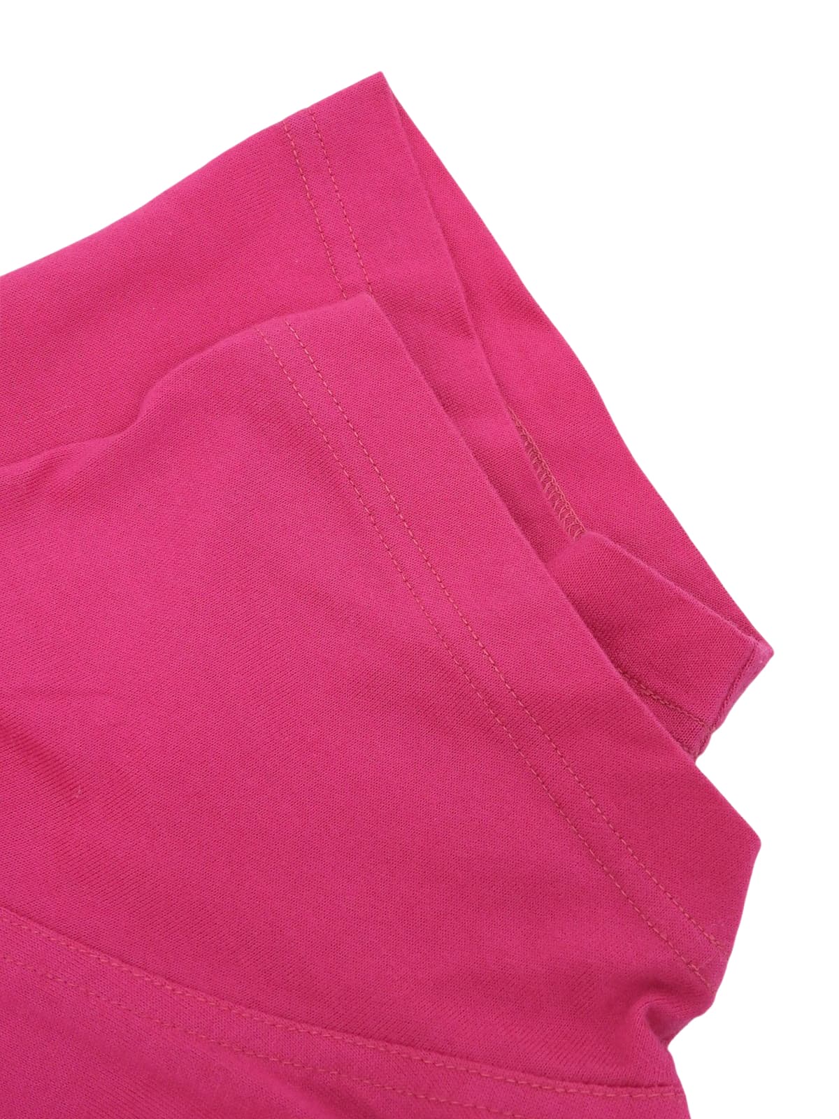 コットンロゴプリント半袖トップス フューシャピンク