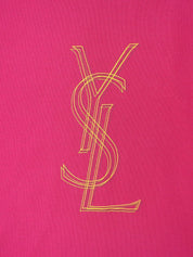 コットンロゴプリント半袖トップス フューシャピンク