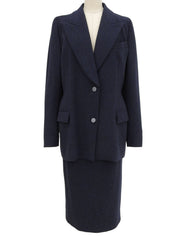 ウールロゴボタンセットアップ ネイビー