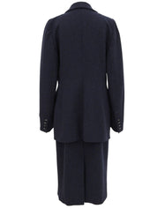 ウールロゴボタンセットアップ ネイビー