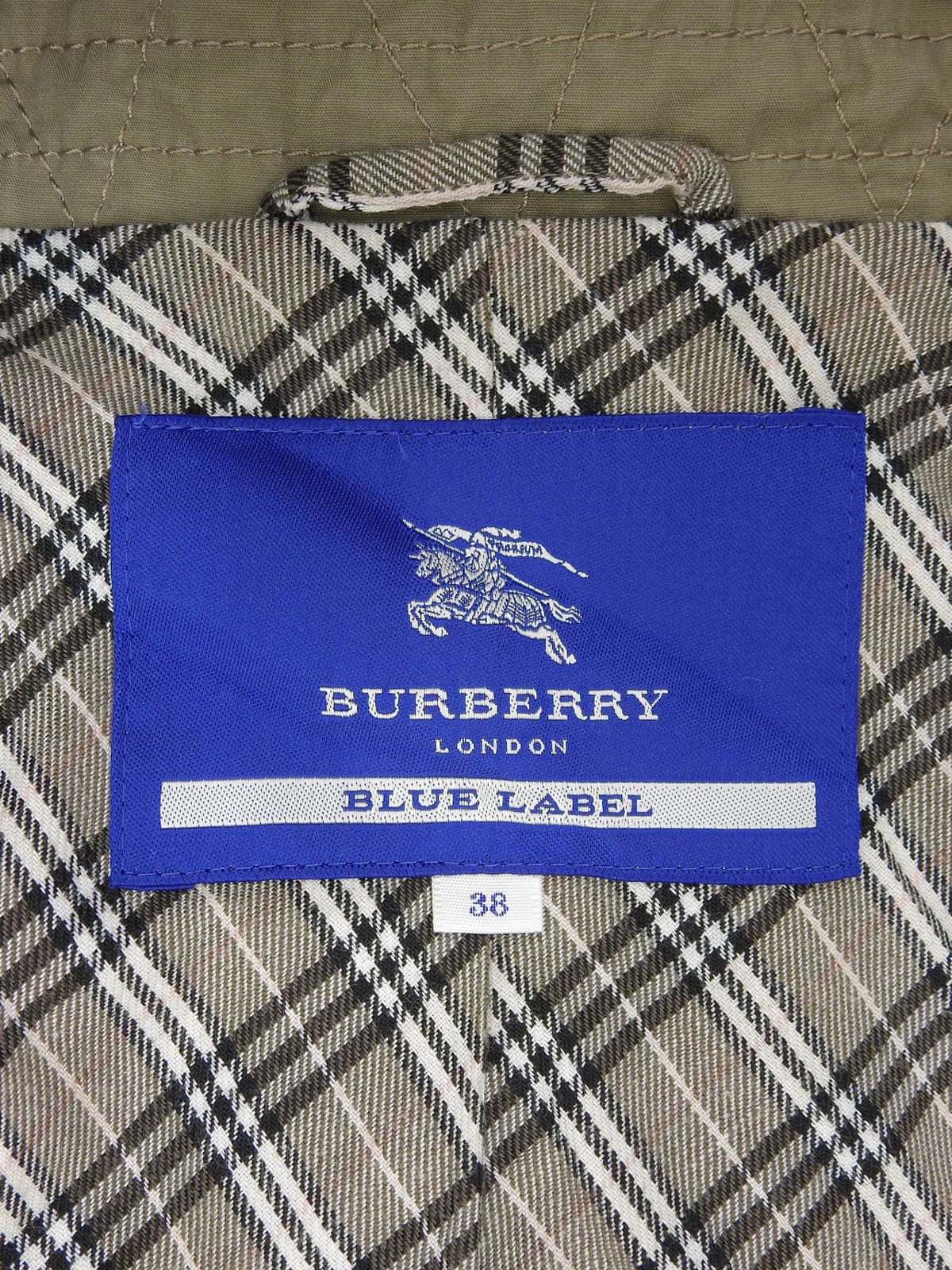 ロゴ刺繍モッズコート カーキ