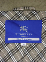 ロゴ刺繍モッズコート カーキ