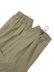 ロゴ刺繍モッズコート カーキ