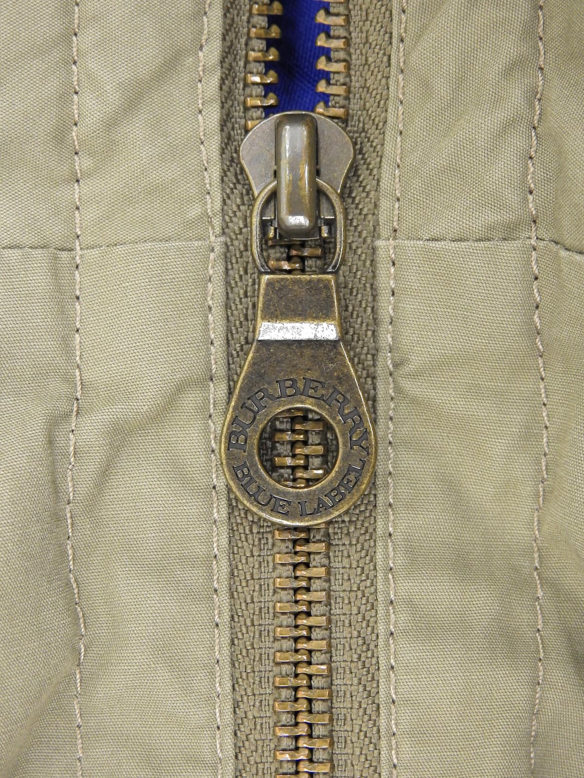 ロゴ刺繍モッズコート カーキ